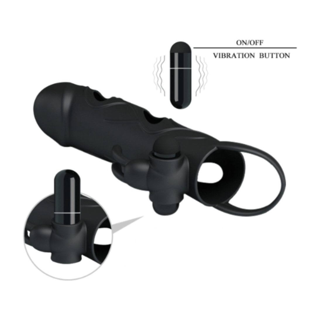 Extención con doble vibrador 14 cm