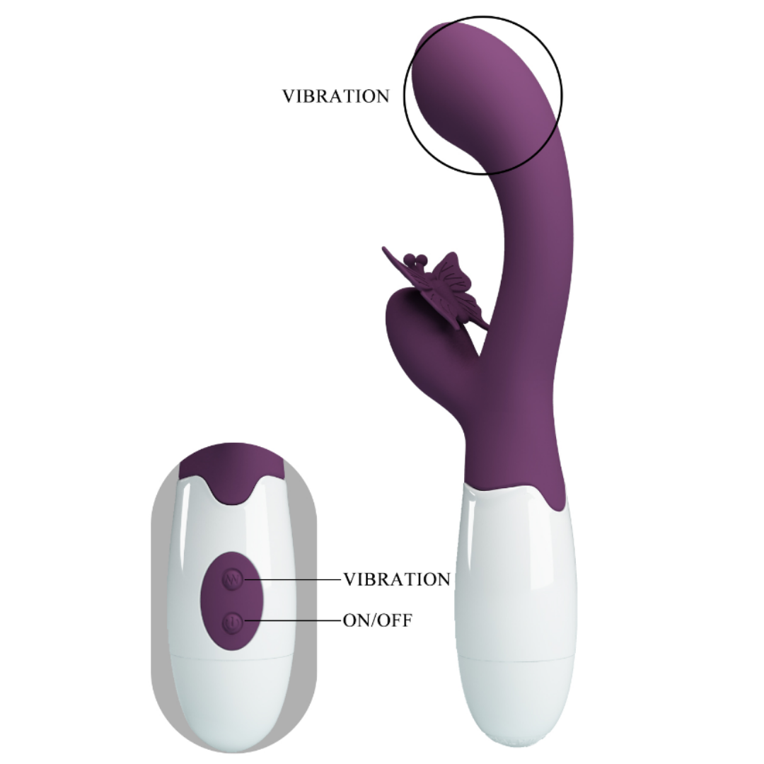 Vibrador Estimulador de Punto G y Clítoris «Butterfly Kiss»
