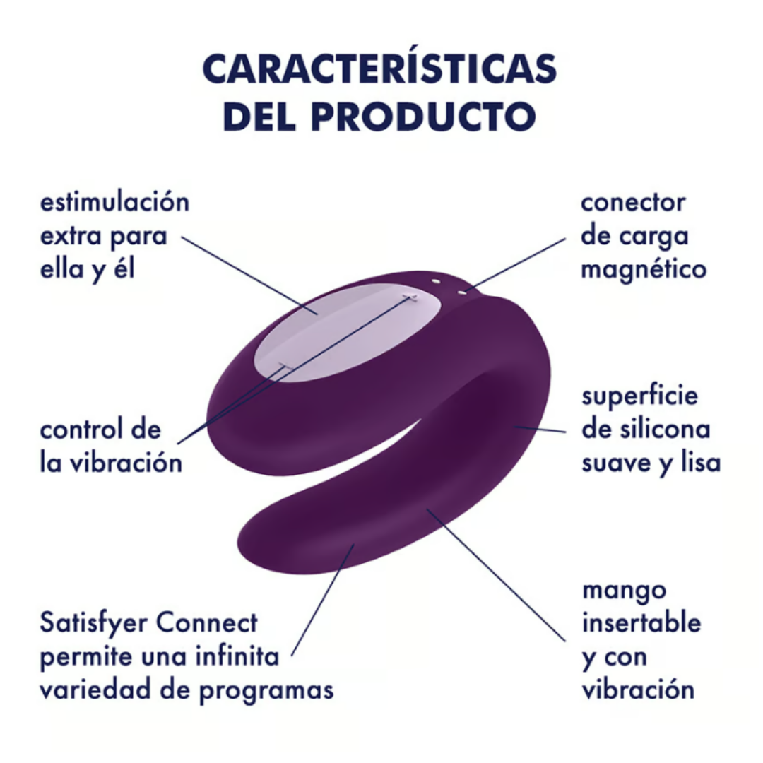 Satisfyer Double Joy con APP Morado