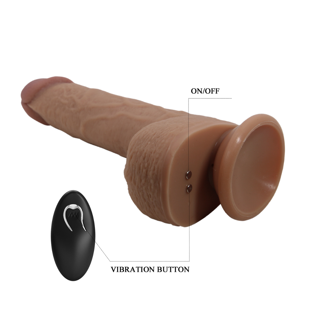 Vibrador Super Realista Autopenetrable Inalámbrico “Tommy”