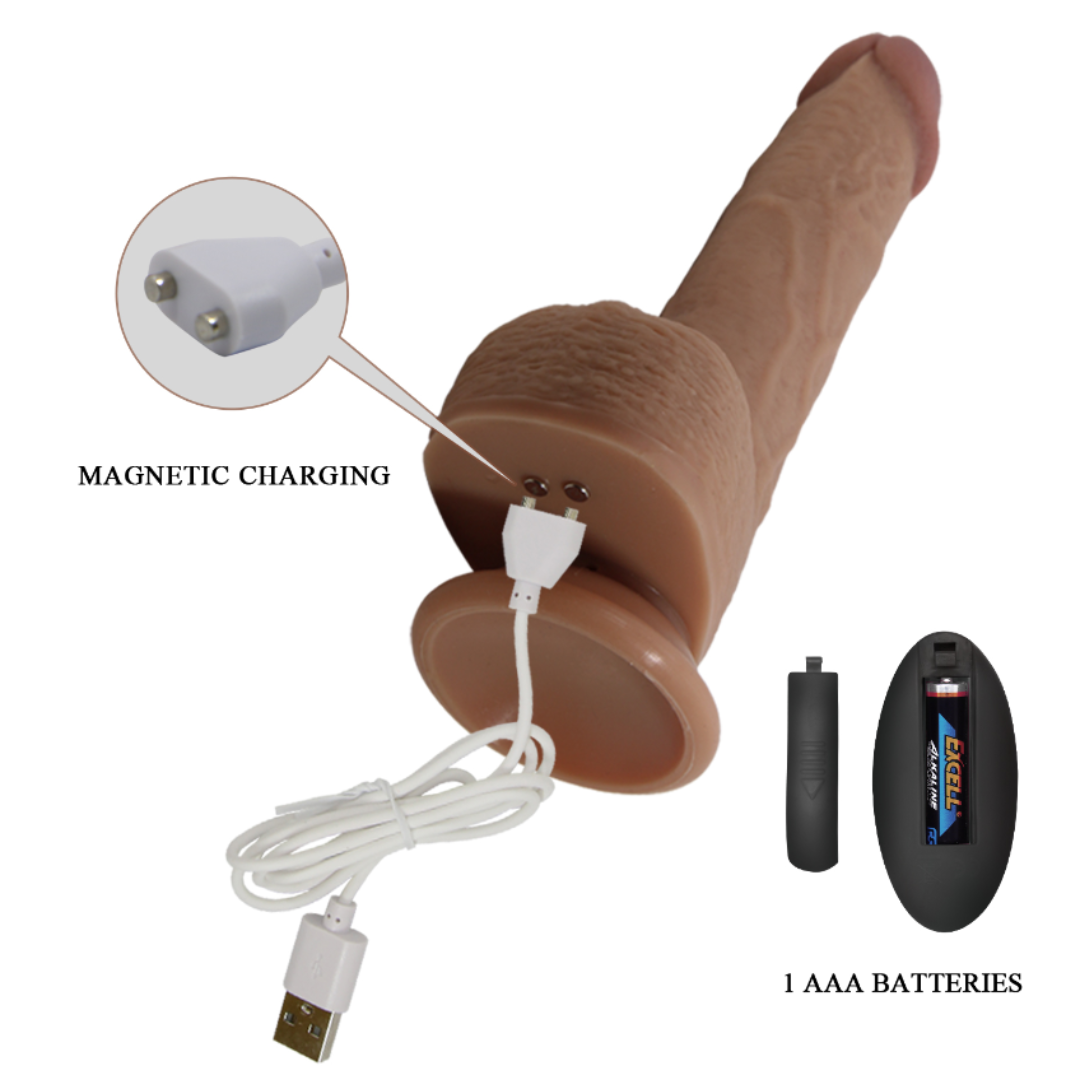 Vibrador Super Realista Autopenetrable Inalámbrico “Tommy”