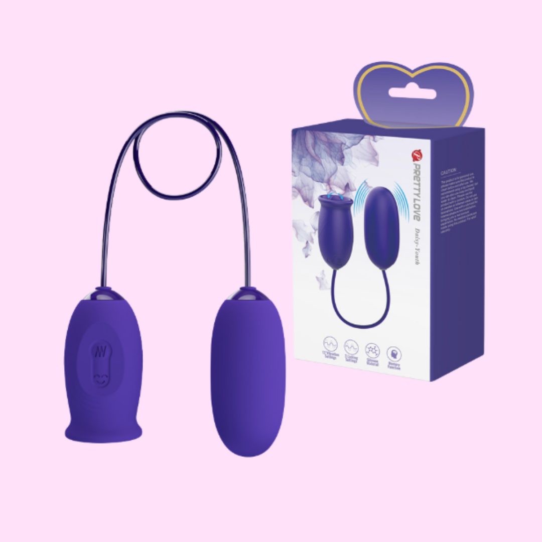 Huevo Vibrador con Estimulador de Clítoris Tipo Lengua