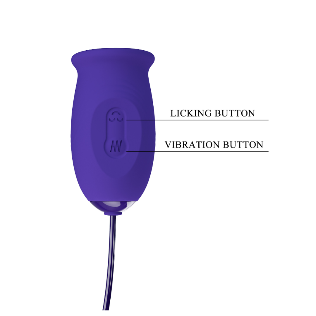 Huevo Vibrador con Estimulador de Clítoris Tipo Lengua