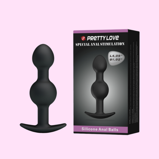 Plug Anal Doble con Pesa Vibratoria 10cm