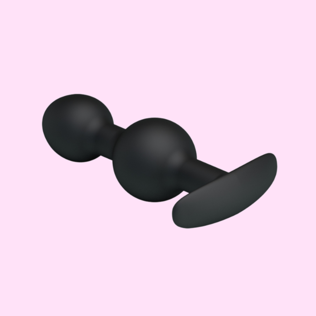 Plug Anal Doble con Pesa Vibratoria 10cm
