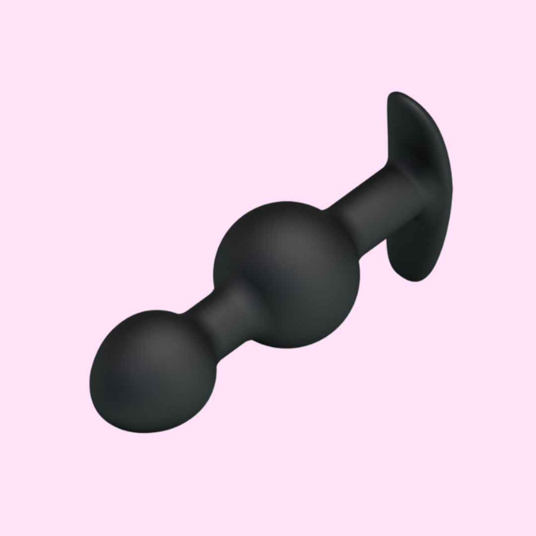 Plug Anal Doble con Pesa Vibratoria 10cm