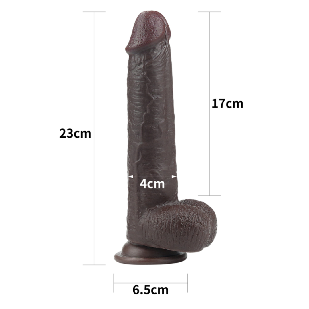 Consolador con Piel Deslizante “Prepucio” de 23cm