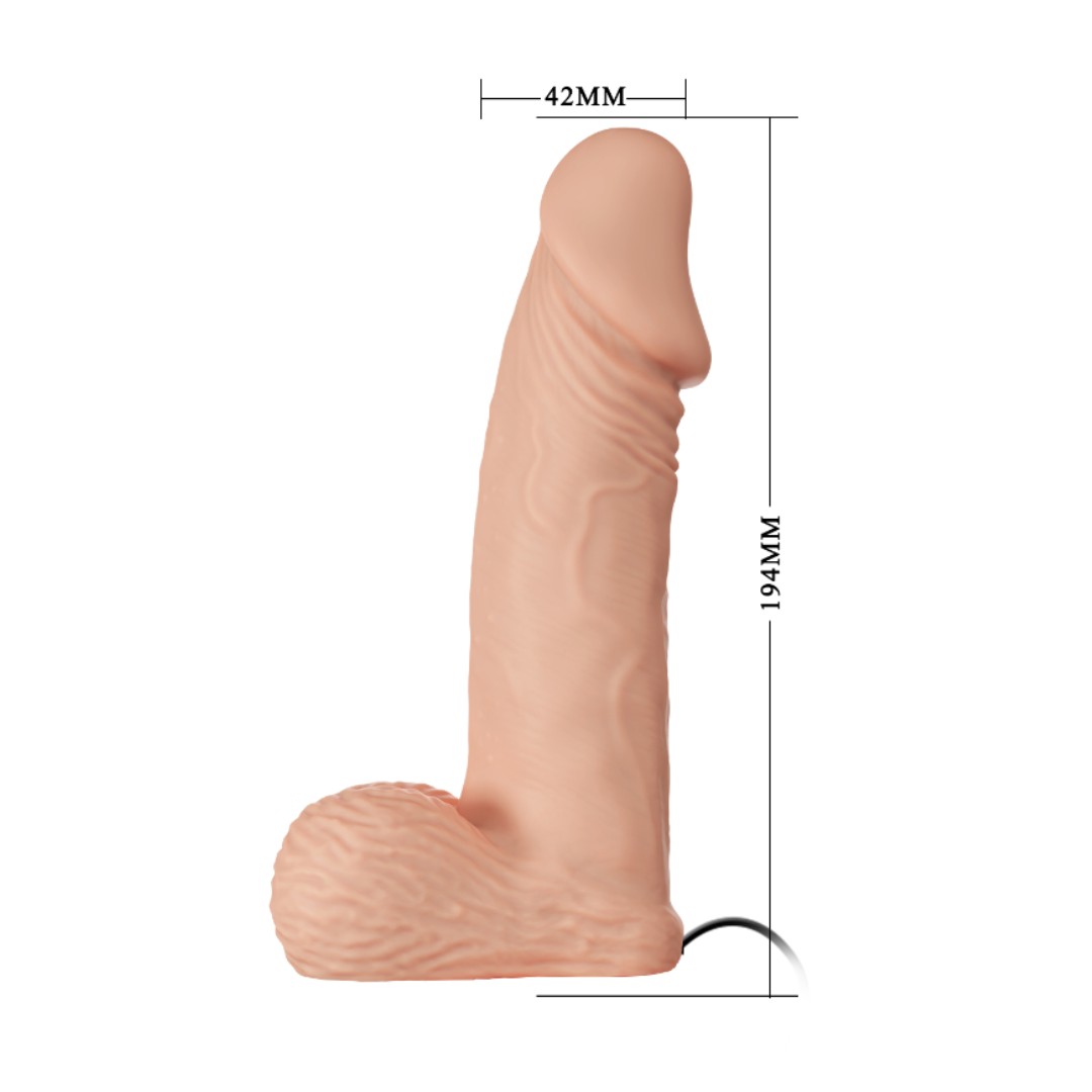 Arnés Vibrador Realista con Testículos de 20 cm