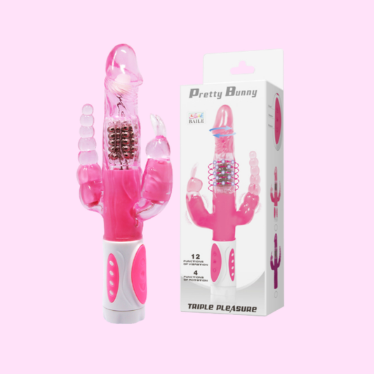 Vibrador Conejo Triple Función Anal