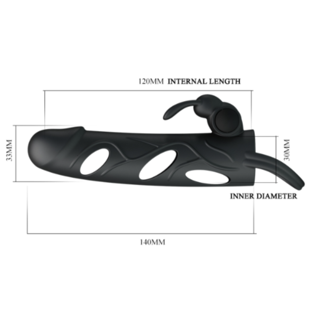 Extención con doble vibrador 14 cm